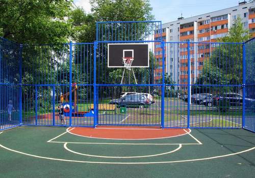 Забор Protect для баскетбольной площадки в Зеленодольске